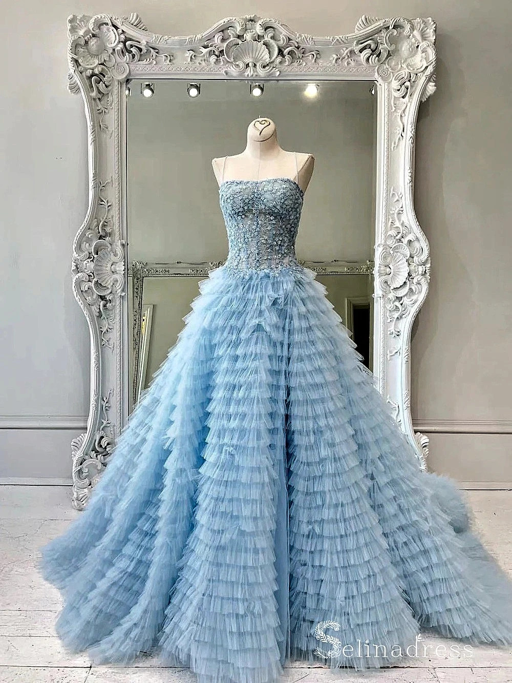 Sherri Hill 54189 Blue Prom Gown
